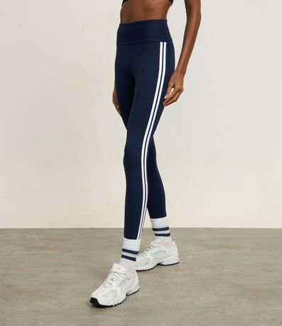 Pantalón Legging Deportiva en Microfibra con Friso Lateral Contrastante 3