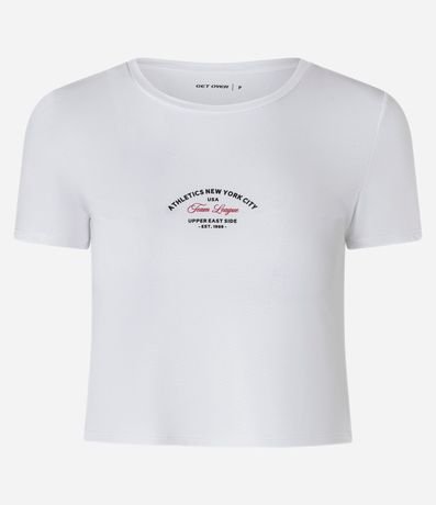 Remera Cropped Deportiva con Tecnologia Dry y Estampa Athletics 4