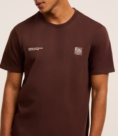 Remera Comfort en Algodón con Estampa de Montaña y Lettering 4