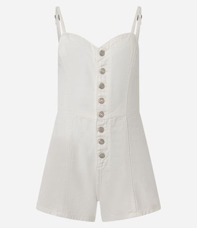 Enterito Corto en Sarga com Bretel Fino y Escote Corazón 4