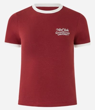 Remera College en Cotton con Estampa New York 3