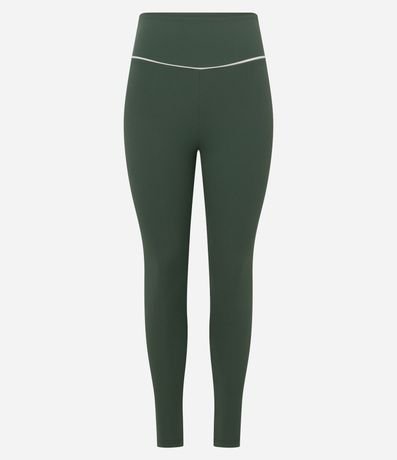Pantalón Legging Deportiva en Microfibra Acanalada con Friso Contrastante 5