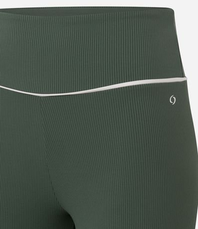 Pantalón Legging Deportiva en Microfibra Acanalada con Friso Contrastante 6