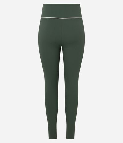 Pantalón Legging Deportiva en Microfibra Acanalada con Friso Contrastante 7
