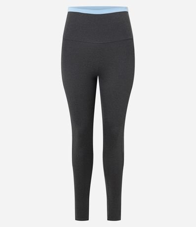 Pantalón Legging Deportiva en Microfibra Pesada con Bies Contrastante 1