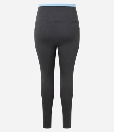 Pantalón Legging Deportiva en Microfibra Pesada con Bies Contrastante 2