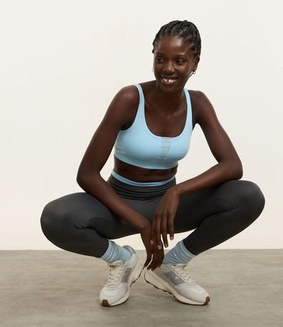 Pantalón Legging Deportiva en Microfibra Pesada con Bies Contrastante 1