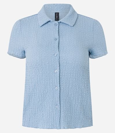 Camisa Texturizada en Cambraia con Frufru en la Manga 5