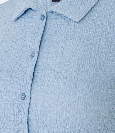 Camisa Texturizada en Cambraia con Frufru en la Manga 6
