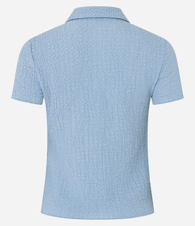 Camisa Texturizada en Cambraia con Frufru en la Manga 7