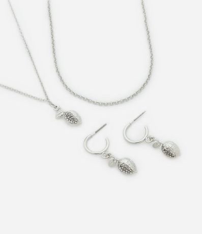 Conjunto Collar y Caravana con Cadena y Colgante Limón 1