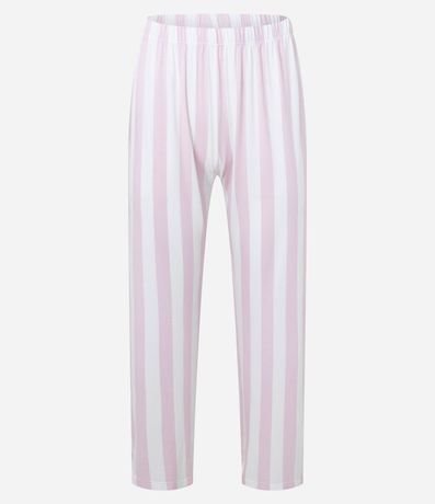 Pijama Americano Largo en Viscosa con Estampa Rayada 6