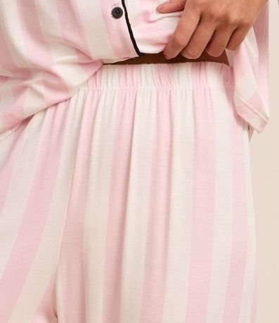 Pijama Americano Largo en Viscosa con Estampa Rayada 3