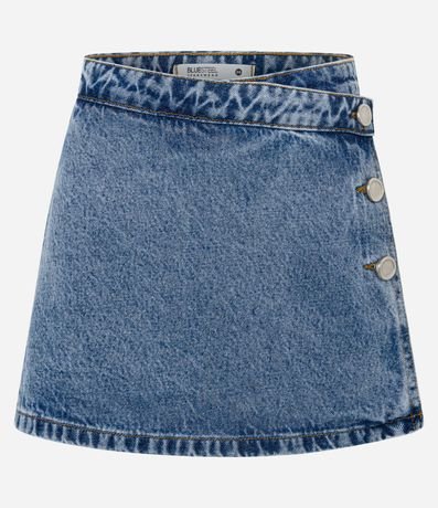 Short Pollera Jeans con Botones 5