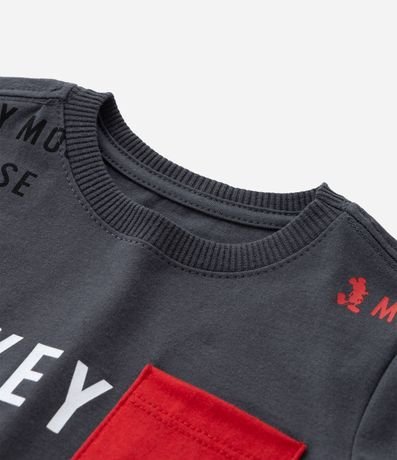 Remera Infantil con Bolsillo Pequeño y Estampa Mickey Mouse - Talle 1 a 6 años 4