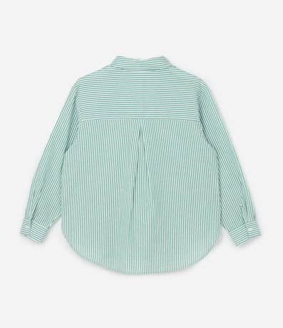 Camisa Básica en Tricolina Listrado Curve & Plus Size 5