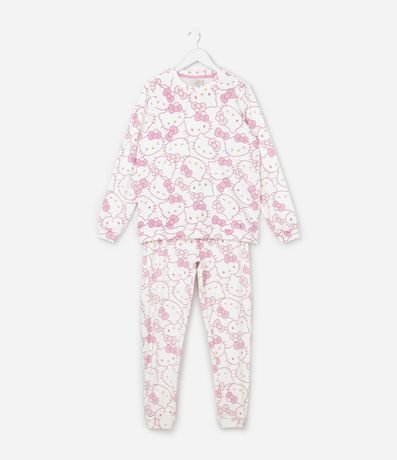 Pijama Infantil Largo en Plush con Estampa de Hello Kitty – Talle 4 a 16 años 2