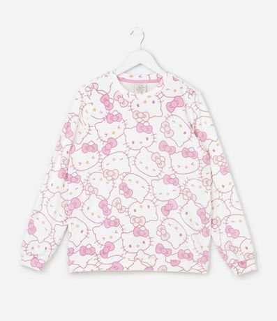 Pijama Infantil Largo en Plush con Estampa de Hello Kitty – Talle 4 a 16 años 3