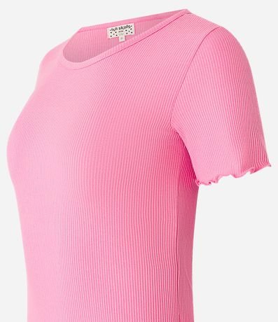 Pijama Short Doll con Blusa de Rib y Short Estampado de Corazones 5