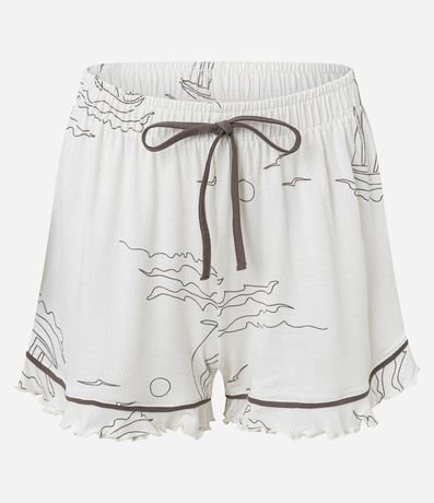 Pijama Short Doll en Viscosa con Estampa de Barcos 8