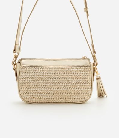 Cartera Baguette Pequeña con Efecto Paja Detalle de Tássel Boho Romántico 3