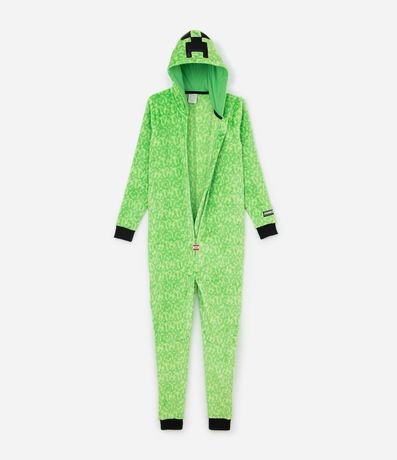 Pijama Jumper Infantil en Fleece con Bordado de Minecraft - Talle 5 a 14 años 2