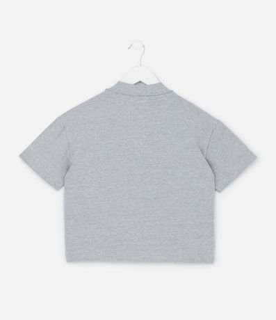 Remera Polo Infantil en Algodón con Aplicación de Strass - Tam  5 a 14 años 3