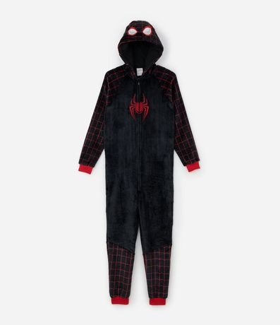 Pijama Jumper Infantil en Fleece con Bordado Spider-Man - Talle 4 a 14 años