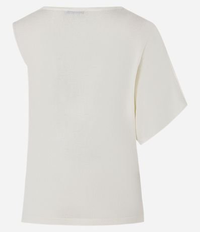 Blusa en Punto con Mangas Asimétricas y Adorno Metalizado 7