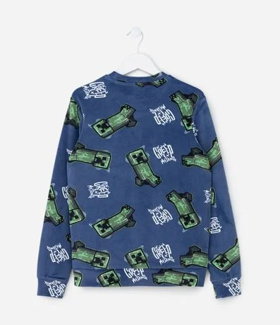 Pijama Infantil en Plush con Estampa de Minecraft – Talle 5 a 14 años 3