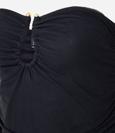 Vestido Midi Nuevo en Tule con Ribete en el Escote 6