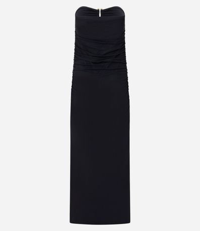 Vestido Midi Nuevo en Tule con Ribete en el Escote 7