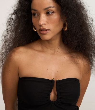 Vestido Midi Nuevo en Tule con Ribete en el Escote 3