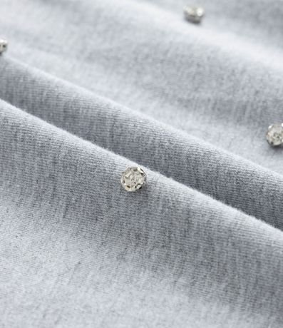 Pollera Infantil en Algodón con Brillos Aplicados - Talle 5 a 14 años 4