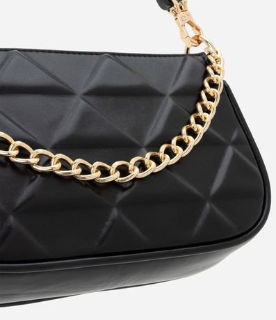 Bolsillo Baguette Pequeña en PU con Detalle de Cadena Embossed 4