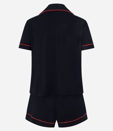 Pijama Short Doll Americano con Bordado de Frutilla 5