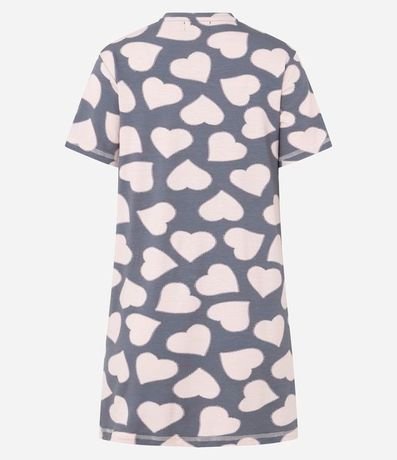 Camisón en Viscosa con Estampa de Corazón y Bolsillo Pequeño 4