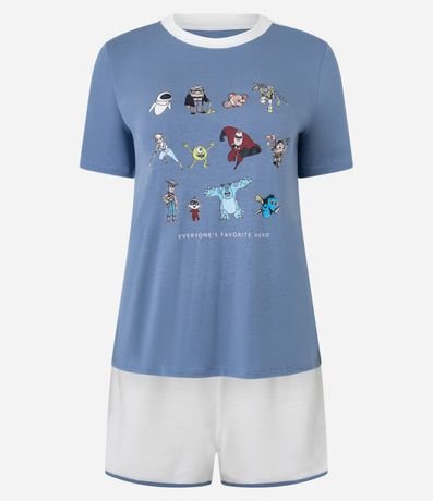Pijama Short Doll en Viscosa con Estampa de Personajes Pixar 4