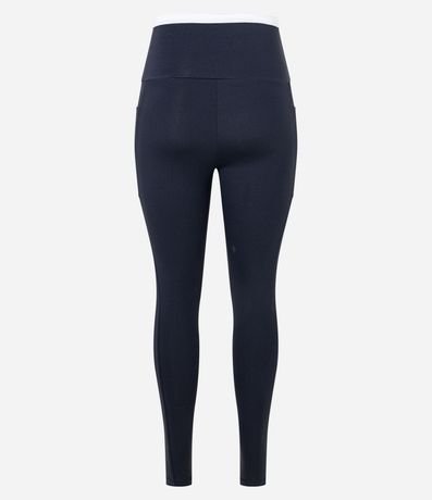 Pantalón Legging Deportiva en Microfibra con Cintura Doble y Bolsillos 2