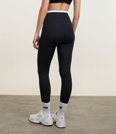 Pantalón Legging Deportiva en Microfibra con Cintura Doble y Bolsillos 4