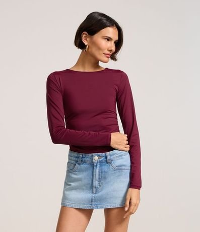 Body en Poliamida con Fruncido Lateral