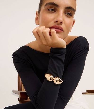 Maxi Pulsera con Forma de Gota Doble