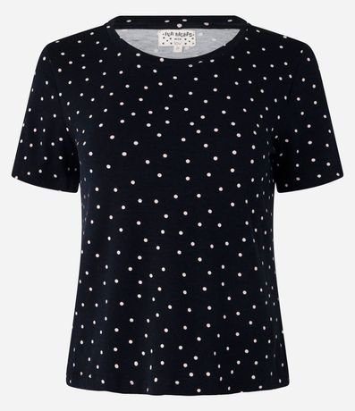 Blusa de Pijama en Viscosa con Estampa de Lunares 4