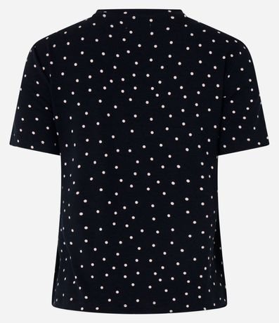 Blusa de Pijama en Viscosa con Estampa de Lunares 5