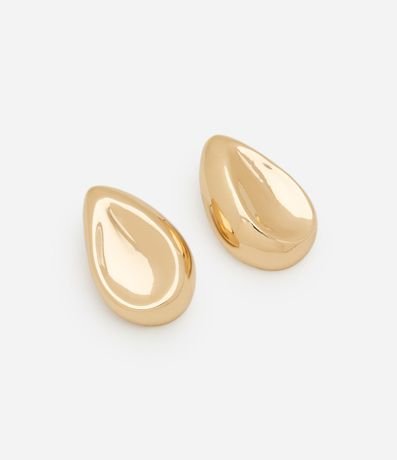 Caravana Botón con Forma de Gota y Efecto Arrugado