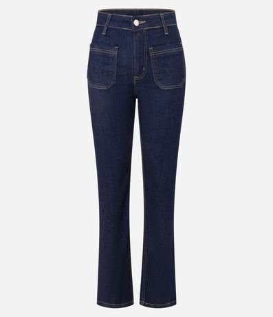 Pantalón Recto en Jeans con Cintura Mediana y Bolsillos Delanteros 5