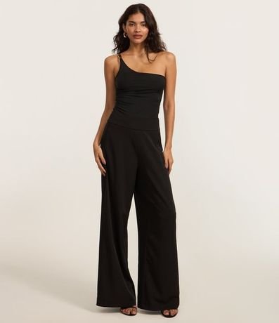 Body Hombro Único en Jersey con Fruncido Lateral 2