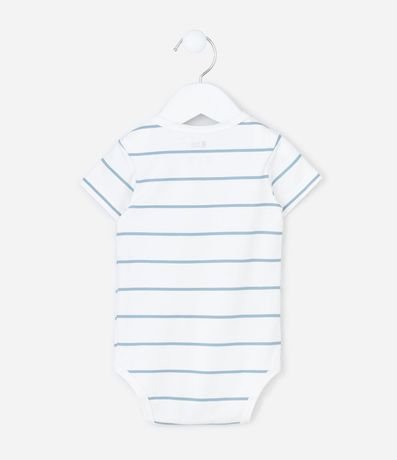Body Infantil con Estampa Rayada y Carrinhos - Talle RN a 18 Meses 3