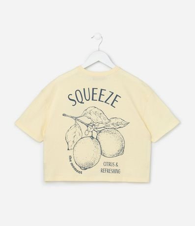 Remera Boxy Infantil con Estampa de Limones - Talle 5 a 14 años 3