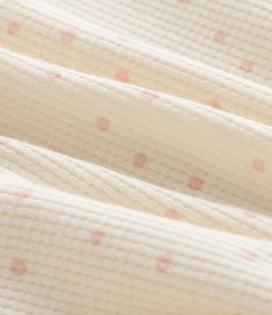 Conjunto Infantil con Estampa de Lunares Detalles en Broderie y Textura Waffle - Talle 0 a 18 Meses 8
